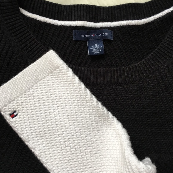 Tommy Hilfiger Black & White Fitted Sweater - Picture 5 of 6